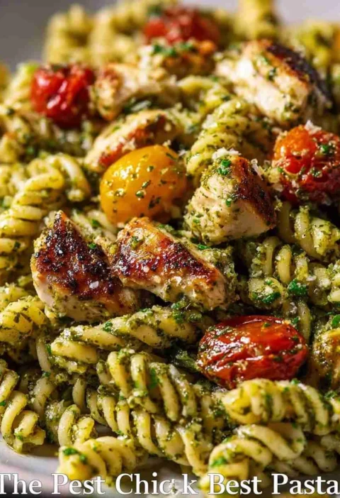 Authentic Mediterranean Chicken Pesto Pasta Recipe Best Chicken Pesto Pasta Mediterranean Style Easy Mediterranean Chicken...