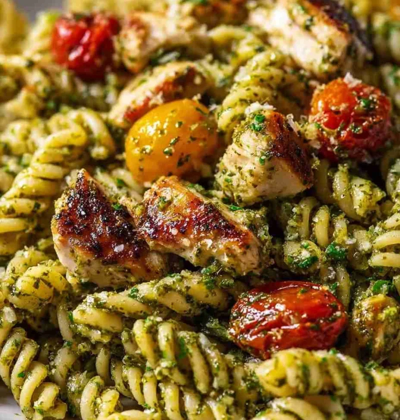 Authentic Mediterranean Chicken Pesto Pasta Recipe Best Chicken Pesto Pasta Mediterranean Style Easy Mediterranean Chicken...