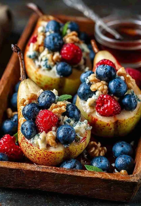 Baked Pears With Honey Recipe Gluten-free Baked Pear Dessert Ideas Easy Baked Pears With Blue Cheese Gourmet Pear Recipes ...