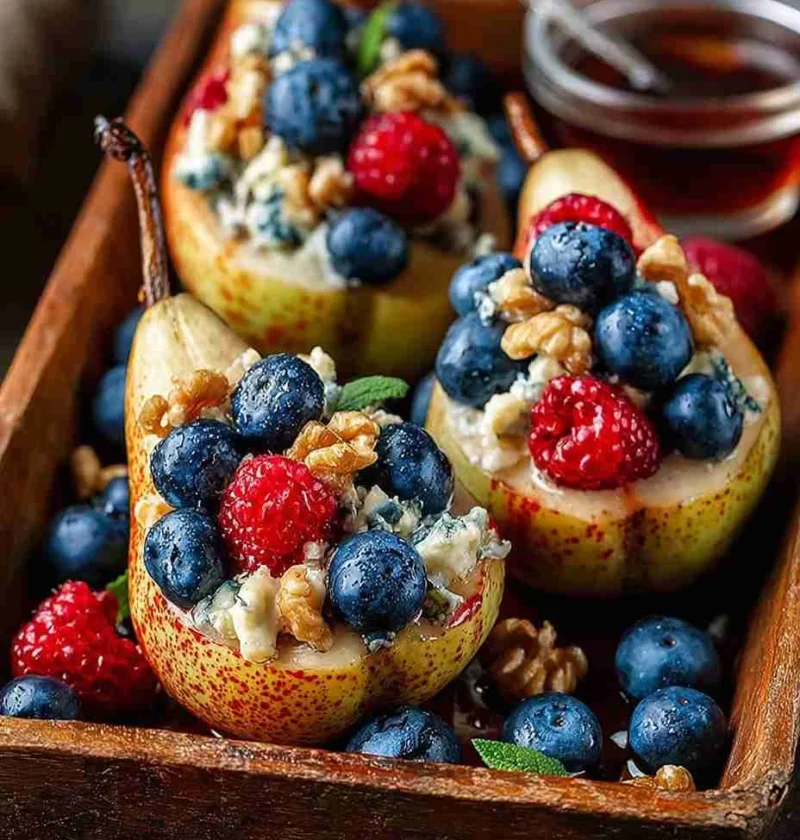 Baked Pears With Honey Recipe Gluten-free Baked Pear Dessert Ideas Easy Baked Pears With Blue Cheese Gourmet Pear Recipes ...