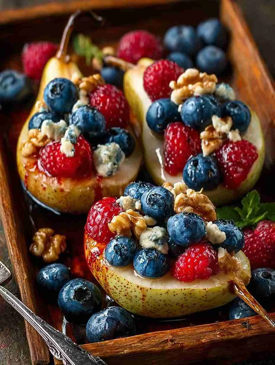 Baked Pears With Honey Recipe Gluten-free Baked Pear Dessert Ideas Easy Baked Pears With Blue Cheese Gourmet Pear Recipes ...