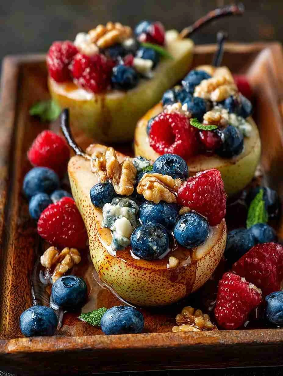 Baked Pears With Honey Recipe Gluten-free Baked Pear Dessert Ideas Easy Baked Pears With Blue Cheese Gourmet Pear Recipes ...