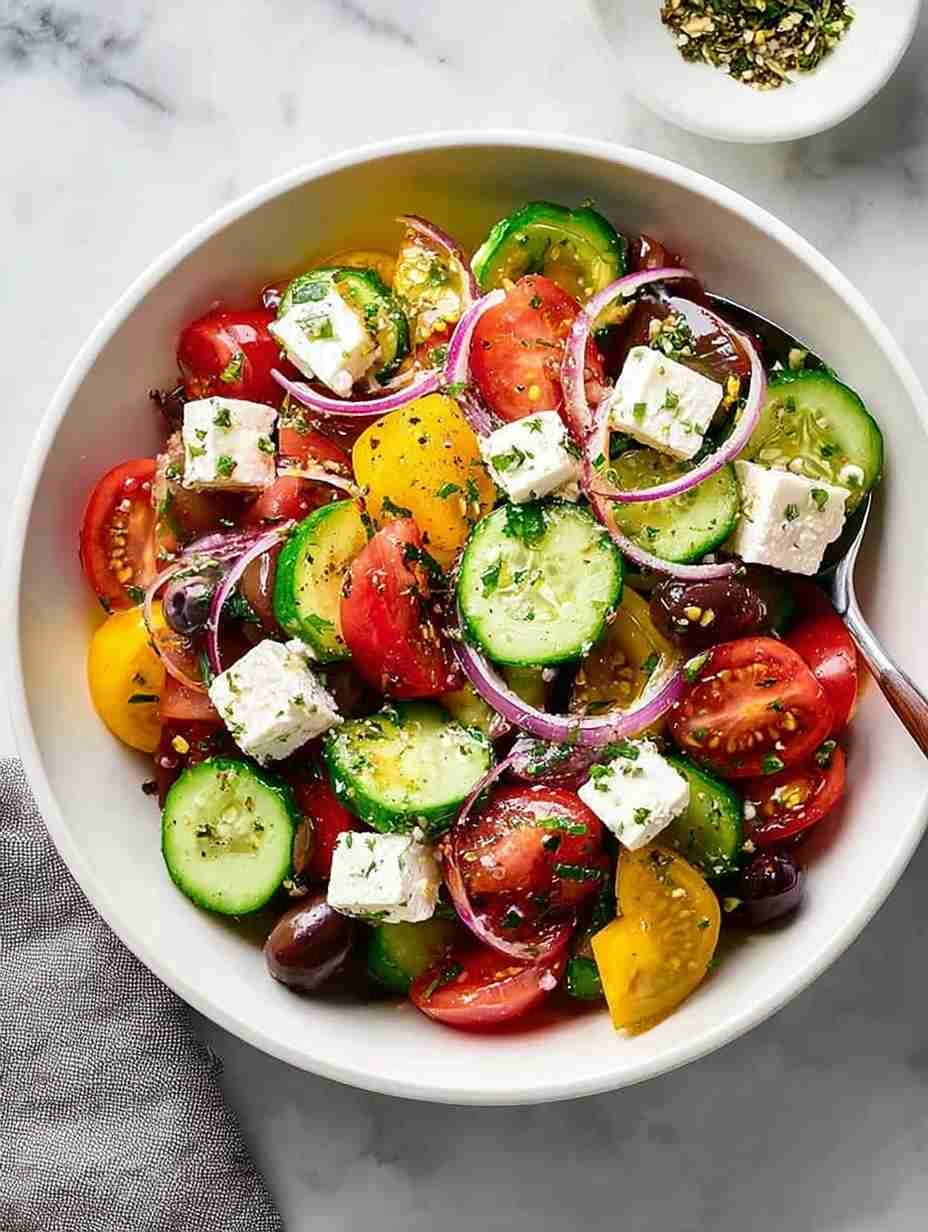 Best Authentic Greek Salad Recipe Traditional Greek Village Salad Ingredients How To Make Greek Salad Like In Greece Greek...