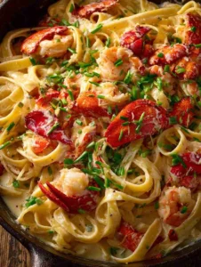 Cajun Seafood Alfredo with Lobster and Crab