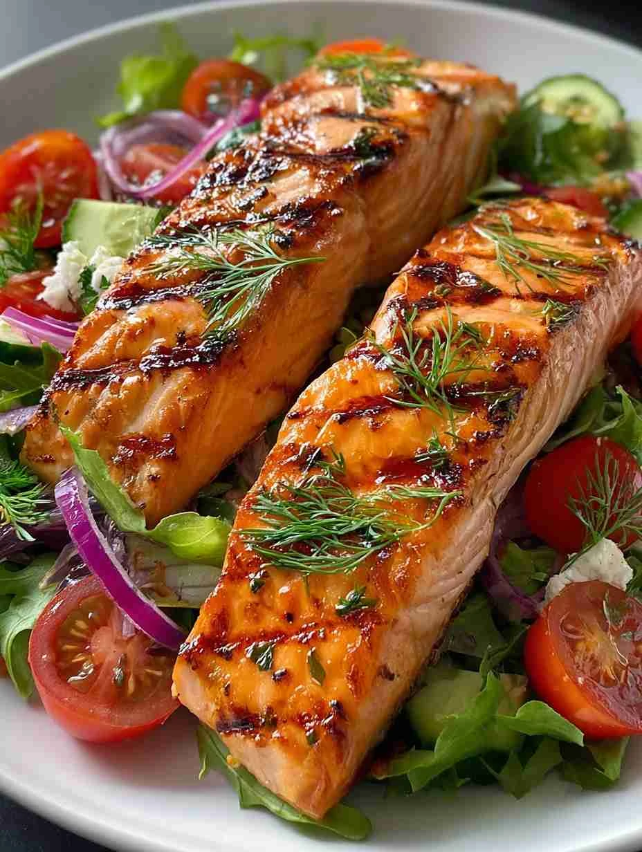 Grilled Salmon & Fresh Garden Salad