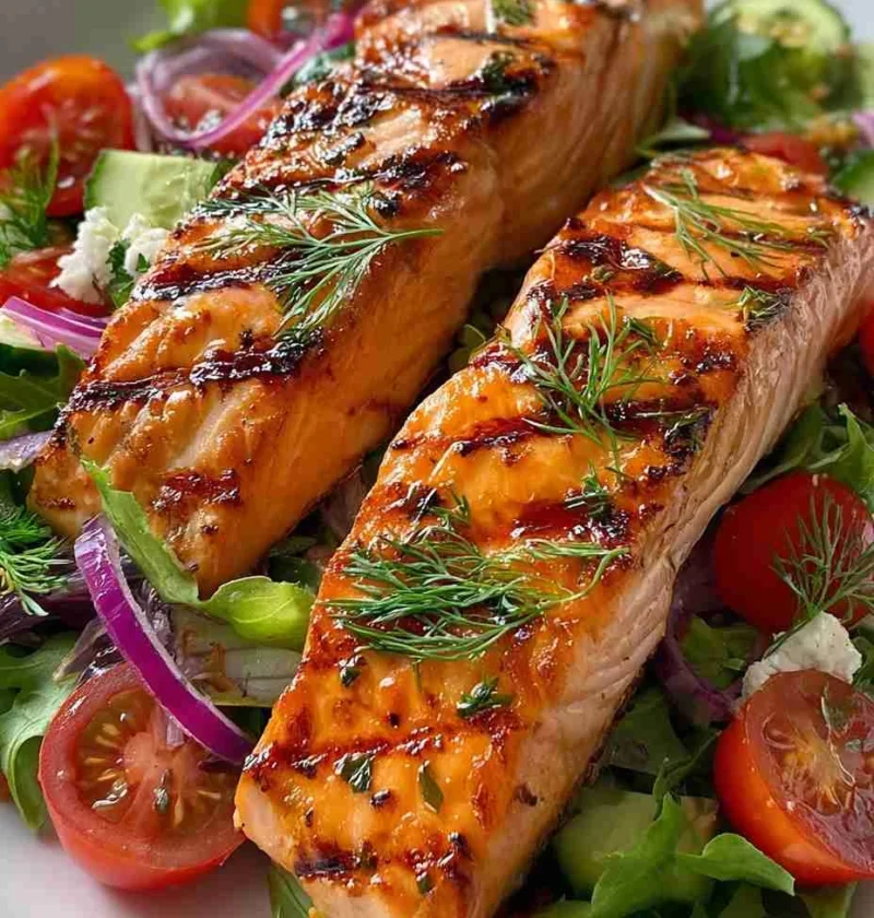 Best Grilled Salmon Recipe For Dinner Easy Garden Salad Dressing Ideas Grilled Salmon And Salad Pairing How To Grill Salmo...