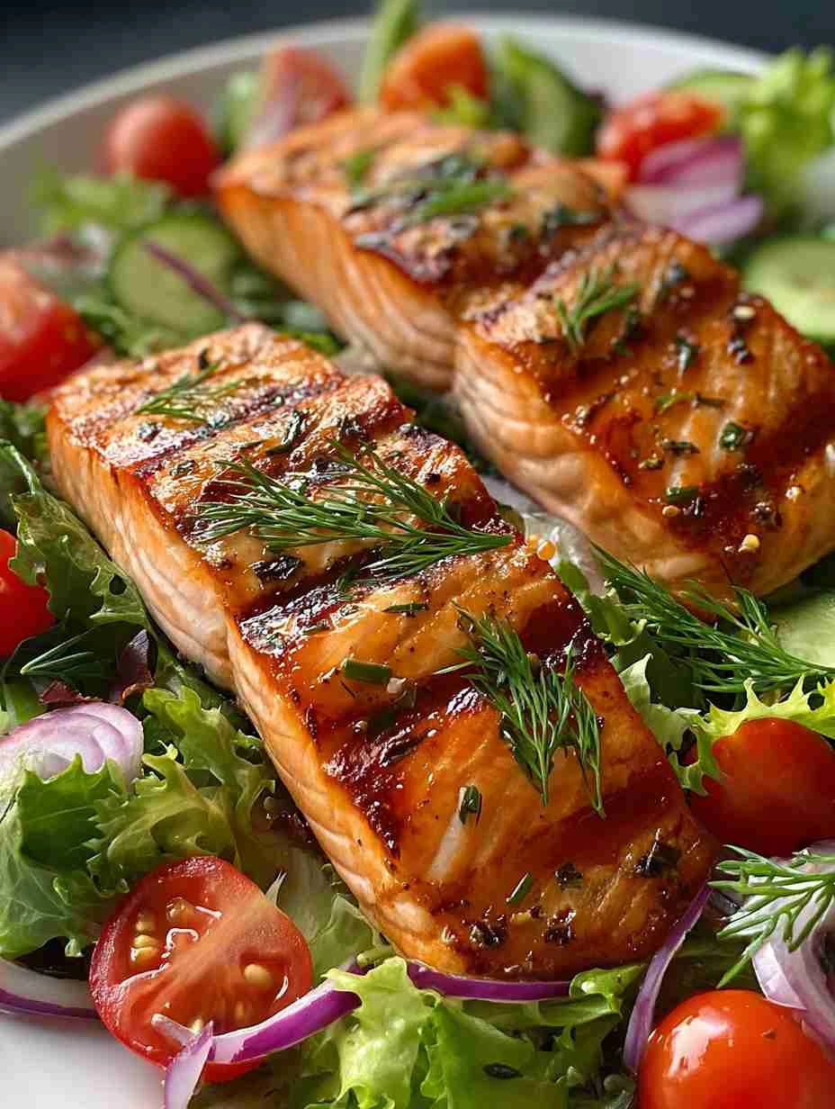 Best Grilled Salmon Recipe For Dinner Easy Garden Salad Dressing Ideas Grilled Salmon And Salad Pairing How To Grill Salmo...