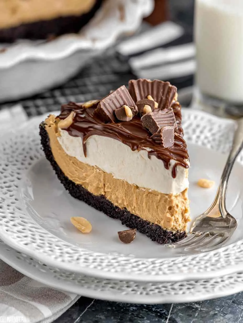 Best Peanut Butter Pie Recipe Easy No-bake Peanut Butter Pie Homemade Creamy Peanut Butter Pie Gluten-free Peanut Butter P...