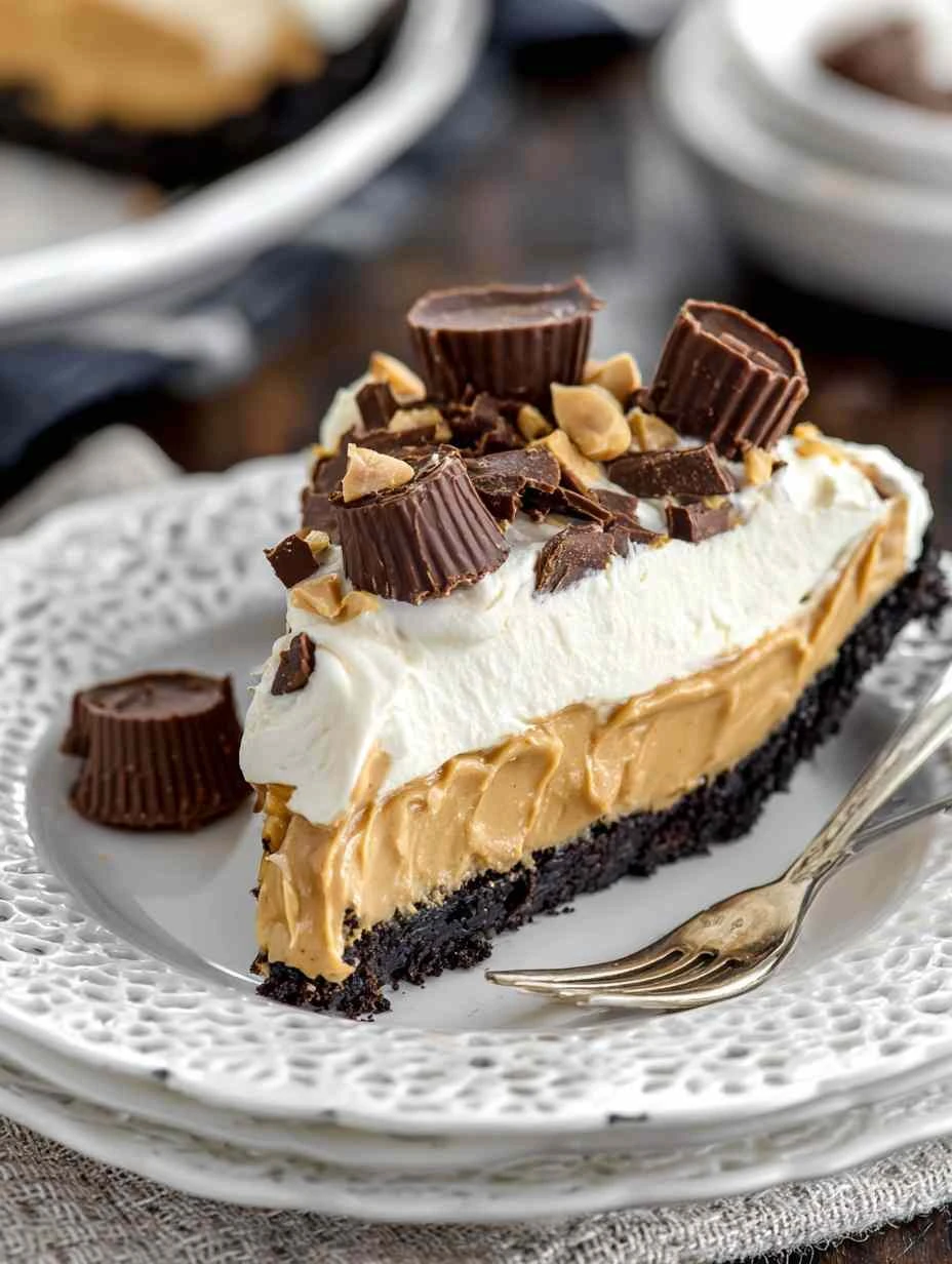 Best Peanut Butter Pie Recipe Easy No-bake Peanut Butter Pie Homemade Creamy Peanut Butter Pie Gluten-free Peanut Butter P...