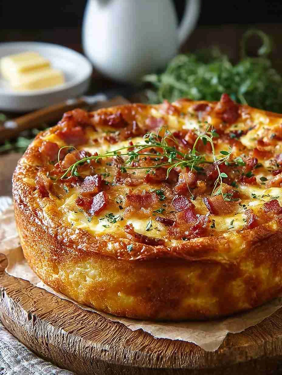 Cheese & Turkey Bacon Breakfast Strata Cake: An Incredible Ultimate Recipe Cheese Turkey Bacon Breakfast Strata Cake Incre...