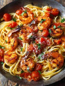 Chilli Garlic Prawn Pasta