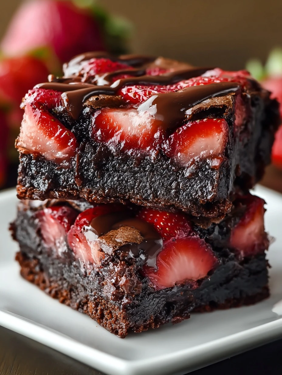 Chocolate Covered Strawberry Brownies for Sweet Celebrations