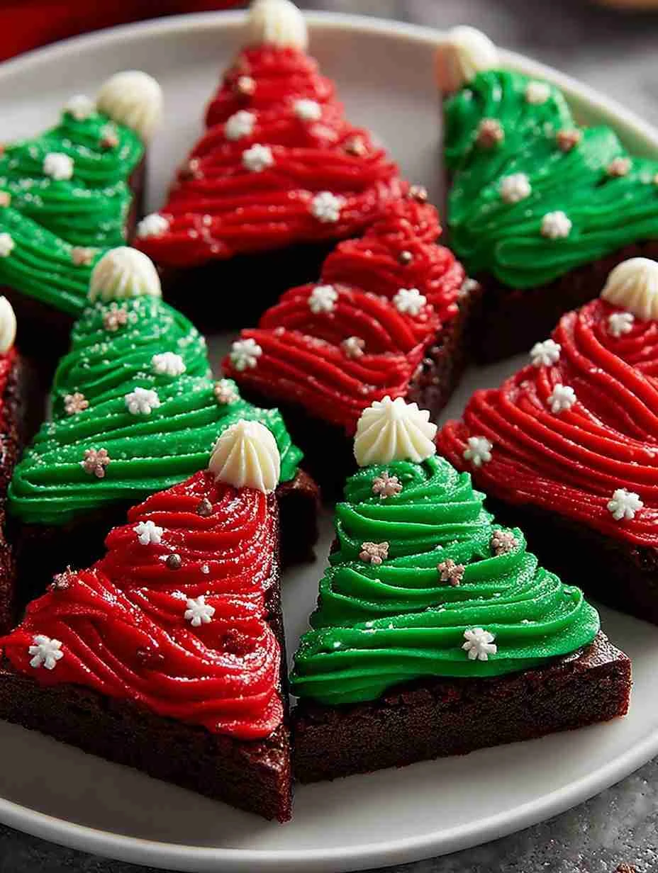 Christmas Tree Brownies – Easy Holiday Dessert Recipe Christmas Tree Brownies Holiday Dessert Recipe