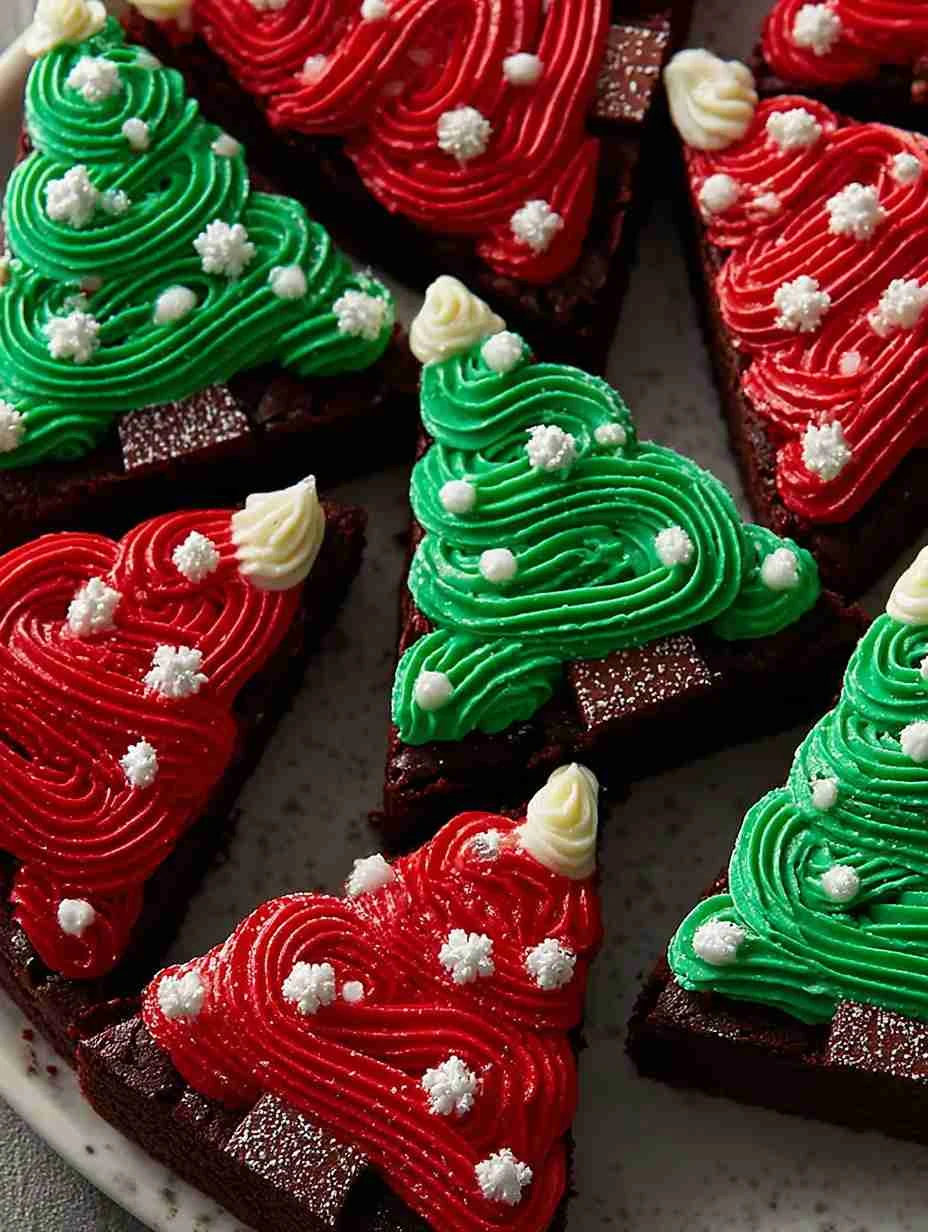 Christmas Tree Brownies – Easy Holiday Dessert Recipe Christmas Tree Brownies Holiday Dessert Recipe