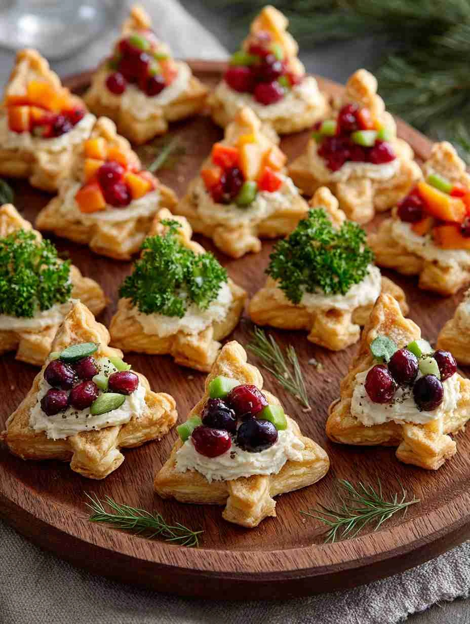 Christmas Tree Cold Veggie Pizza