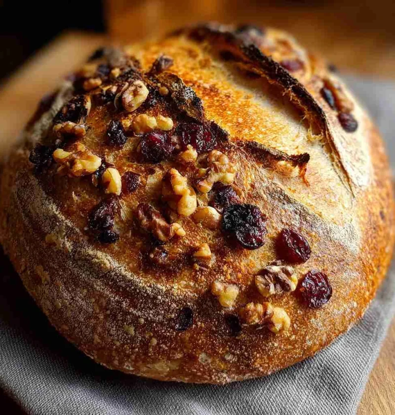 Cranberry Raisin Walnut Cinnamon Artisan Bread