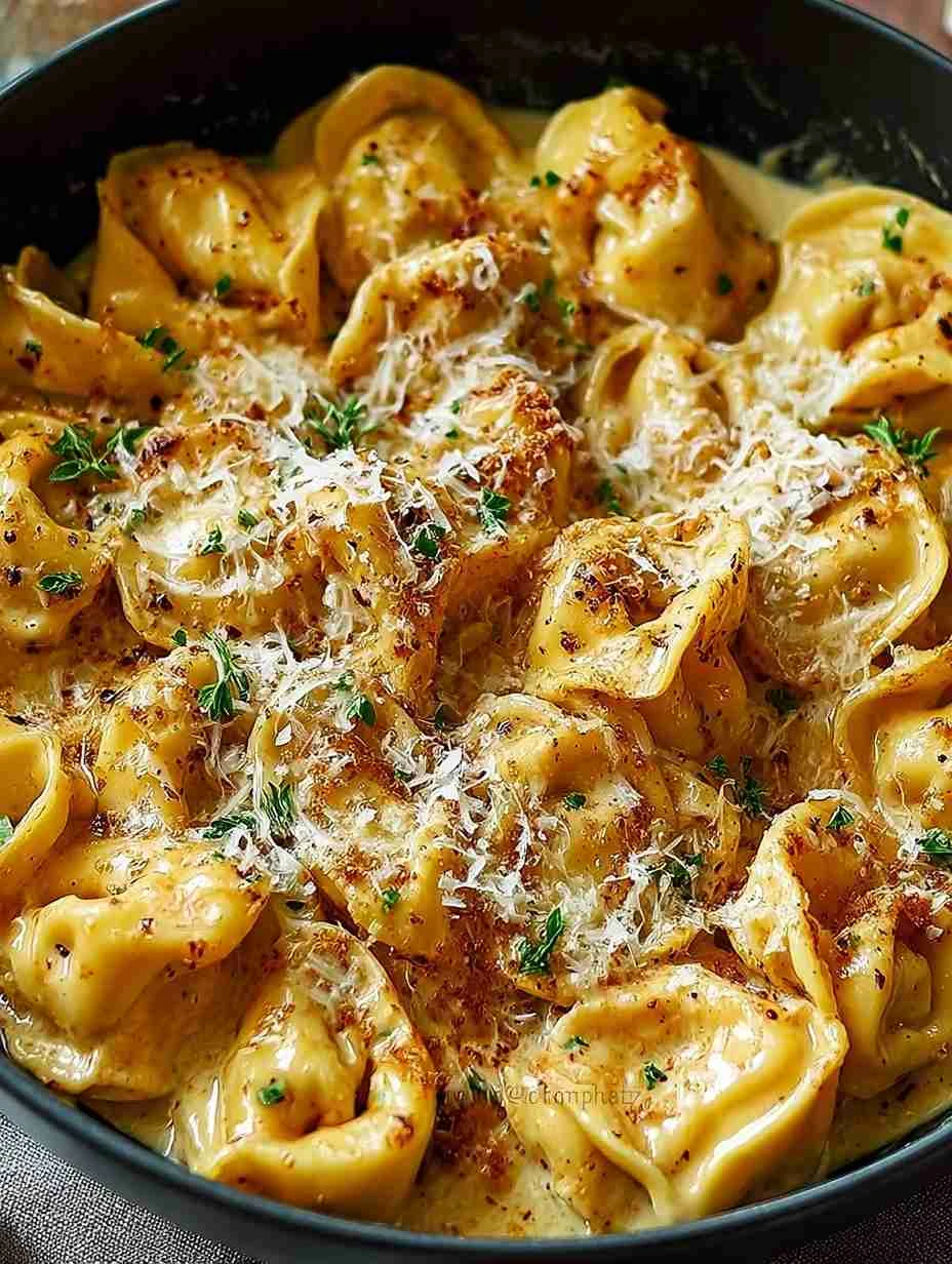 Creamy French Onion Tortellini Recipe Best French Onion Tortellini Sauce Homemade Creamy Tortellini Dinner Gourmet French ...