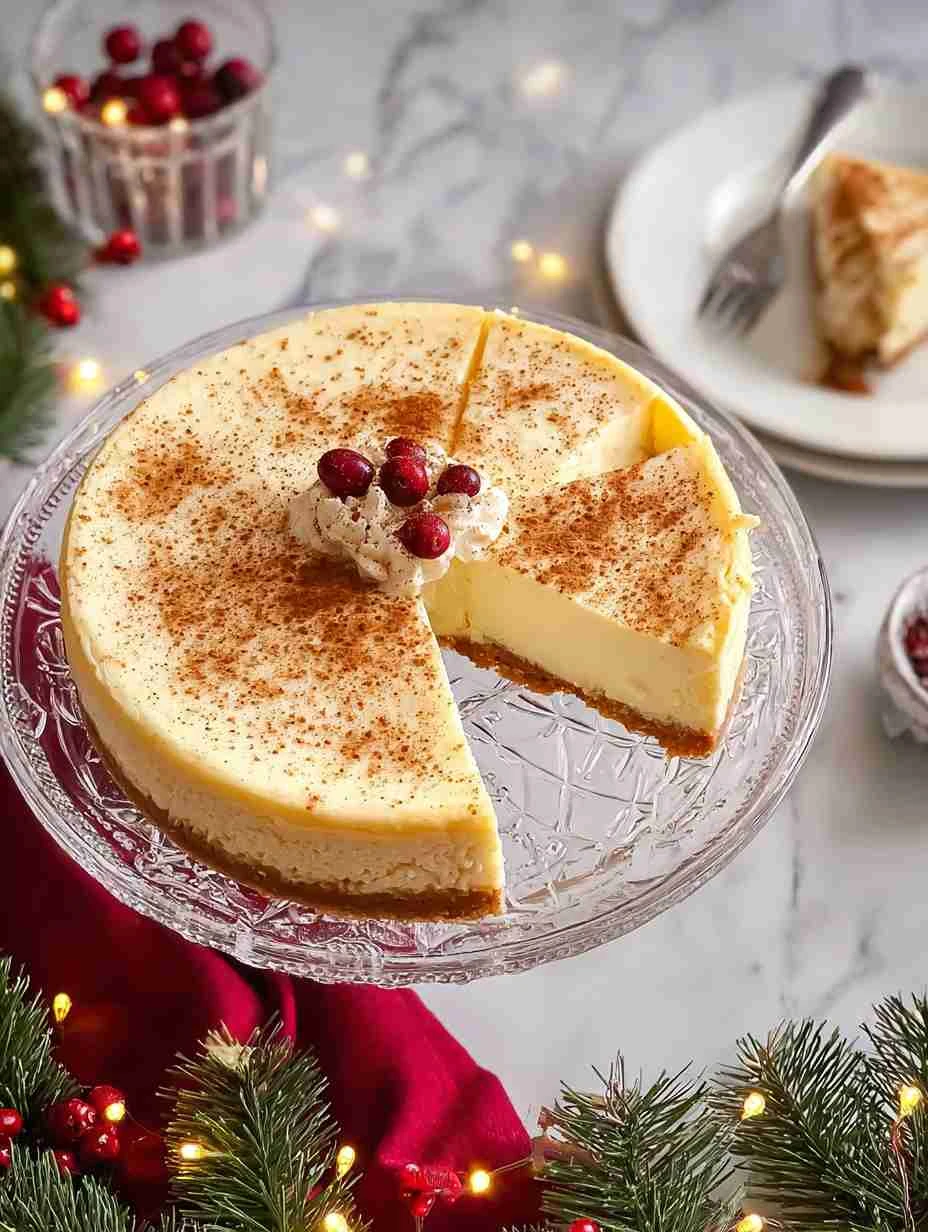 Decadent Eggnog Cheesecake for Your Holiday Celebrations