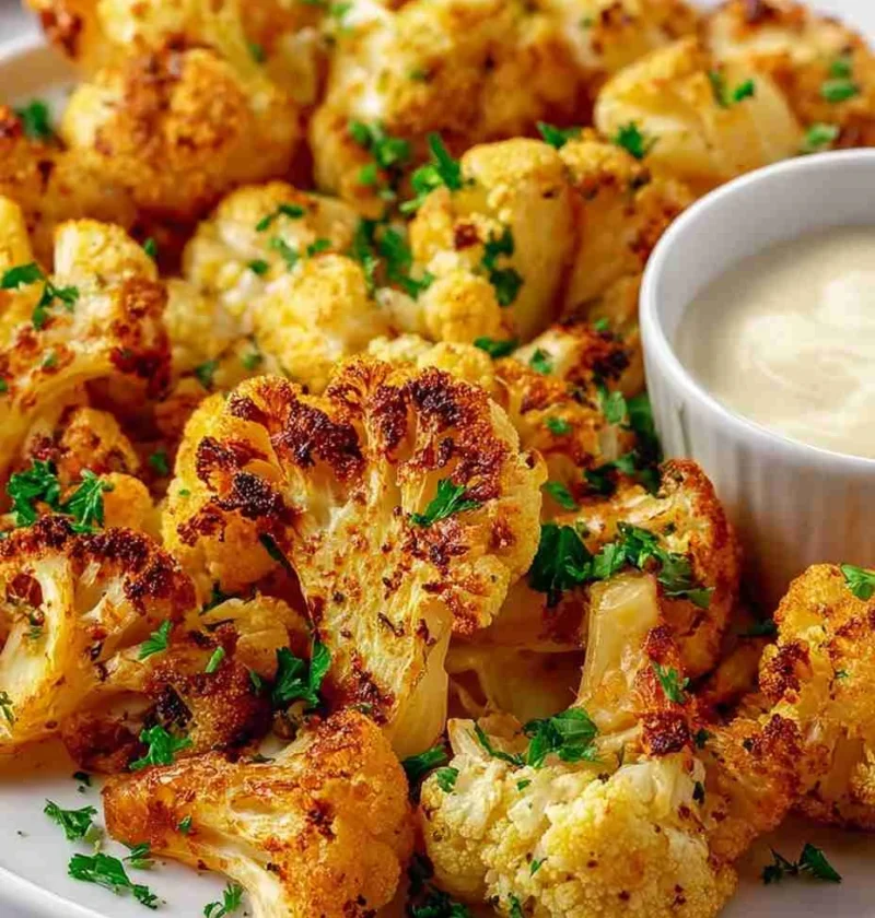 Easy Air Fryer Cauliflower Recipe Low Carb Cauliflower Air Fryer Recipe Gluten-free Air Fryer Cauliflower Recipe Vegan Air...