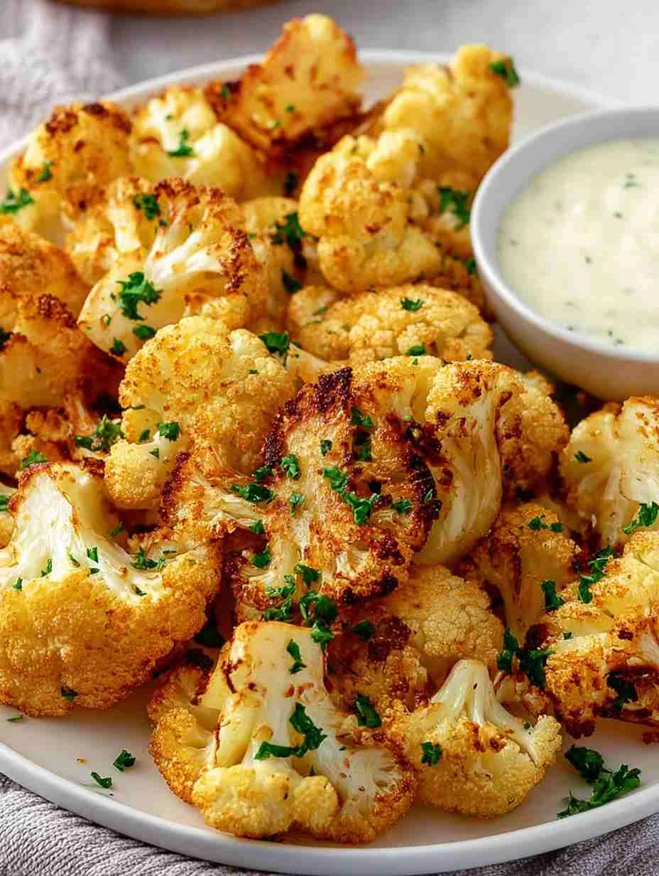 Easy Air Fryer Cauliflower Recipe Low Carb Cauliflower Air Fryer Recipe Gluten-free Air Fryer Cauliflower Recipe Vegan Air...