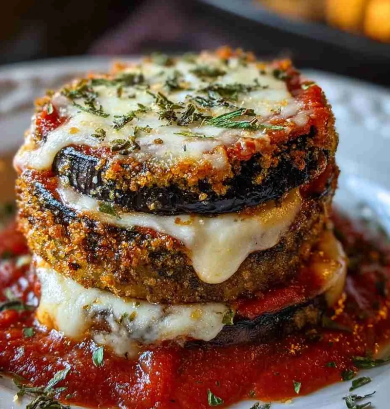 Easy Crispy Baked Eggplant Parmesan Recipe Best Crispy Eggplant Parmesan Casserole Healthy Baked Eggplant Parmesan No Brea...