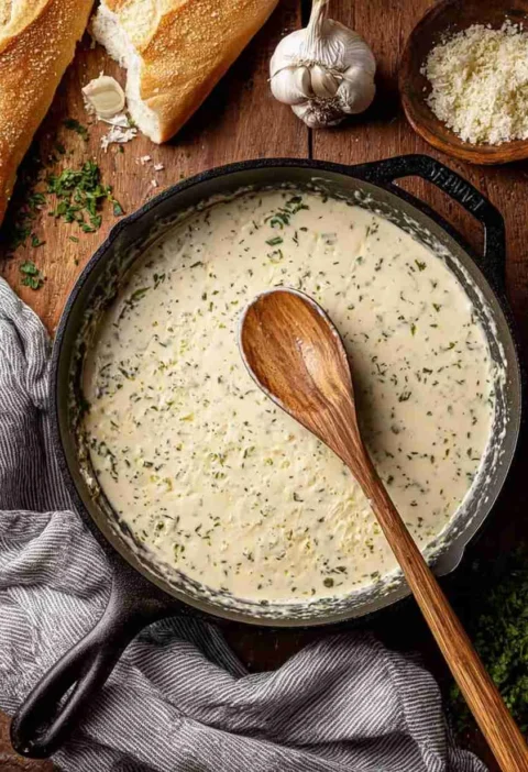 Easy Garlic Parmesan Sauce Recipe Homemade Garlic Parmesan Wing Sauce Quick Creamy Garlic Parmesan Recipe Low Carb Garlic ...
