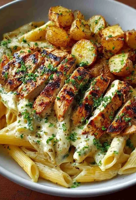 Easy Grilled Chicken Penne Pasta Recipe Creamy Penne Pasta With Chicken Dinner Ideas Best Roasted Potatoes And Chicken Pas...