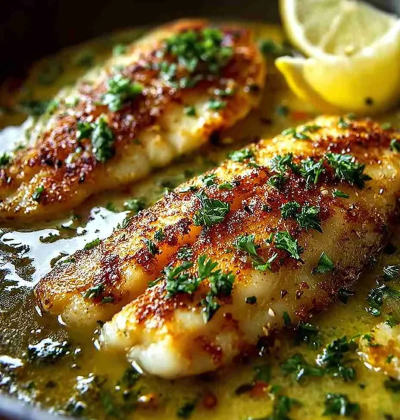 Easy Pan-fried Fish Recipe With Lemon Butter How To Make Lemon Butter Sauce For Fish Pan-fried Fish Fillet With Lemon Butt...