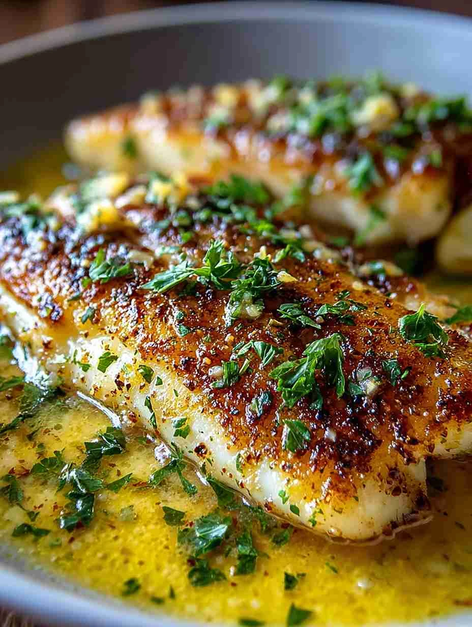 Easy Pan-fried Fish Recipe With Lemon Butter How To Make Lemon Butter Sauce For Fish Pan-fried Fish Fillet With Lemon Butt...