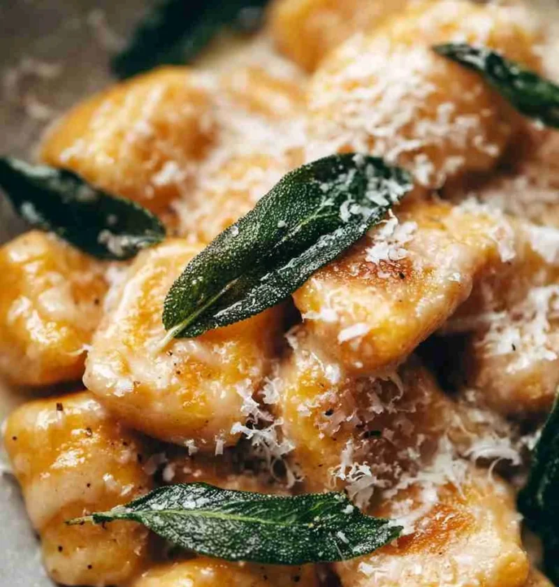 Easy Pumpkin Gnocchi Sage Butter Recipe Homemade Pumpkin Gnocchi With Sage Vegan Pumpkin Gnocchi Sage Butter Sauce Gluten-...