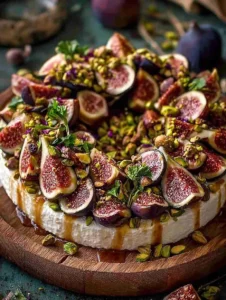 Fig, Goat Cheese & Pistachio Wreath