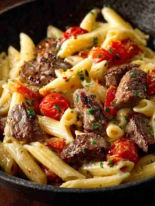 Garlic Beef Pasta