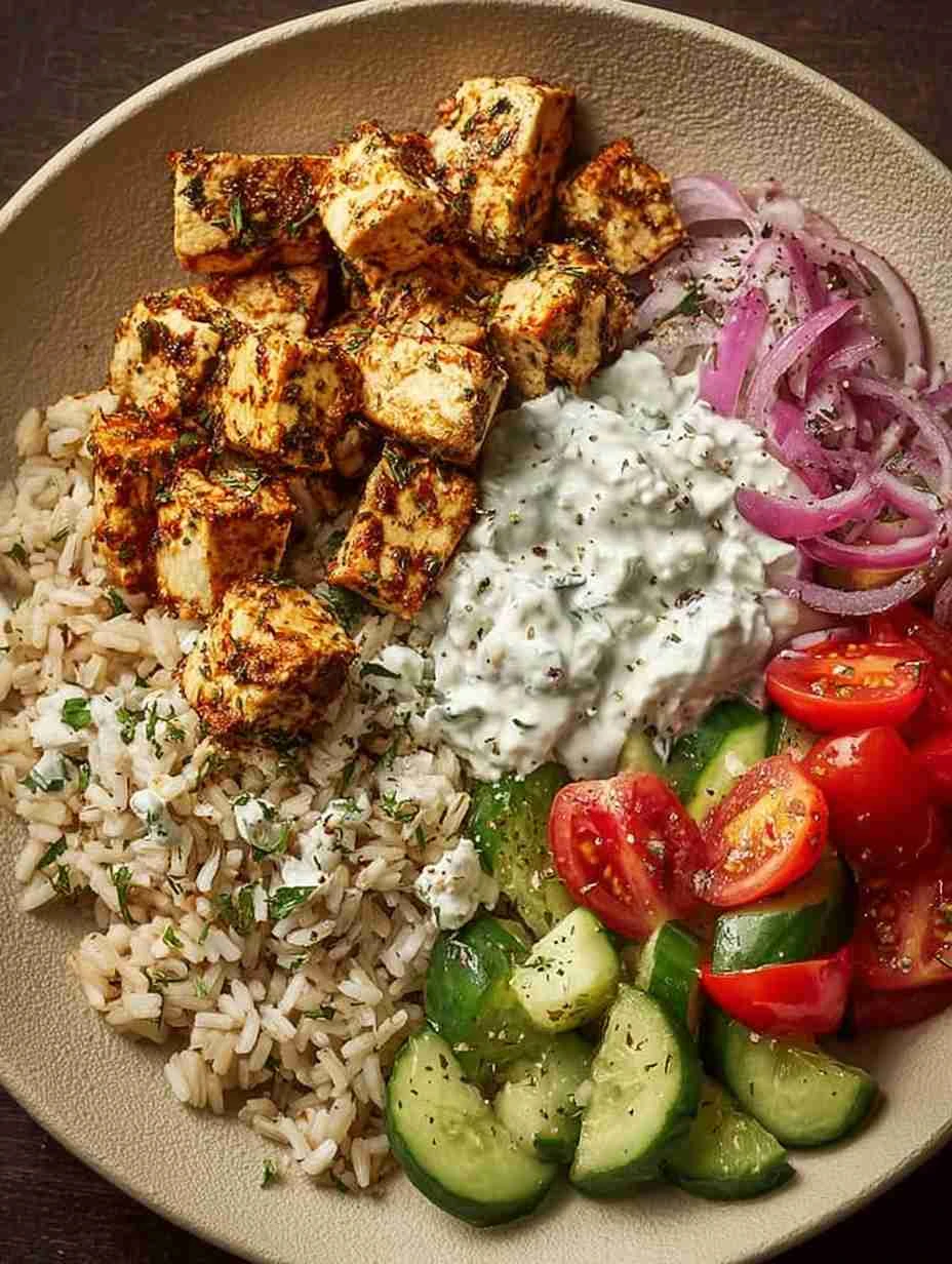 Greek-style Chicken Rice Bowl Recipe Healthy Greek Chicken Bowl Meal Prep Low-calorie Greek Chicken Rice Bowl Mediterranea...