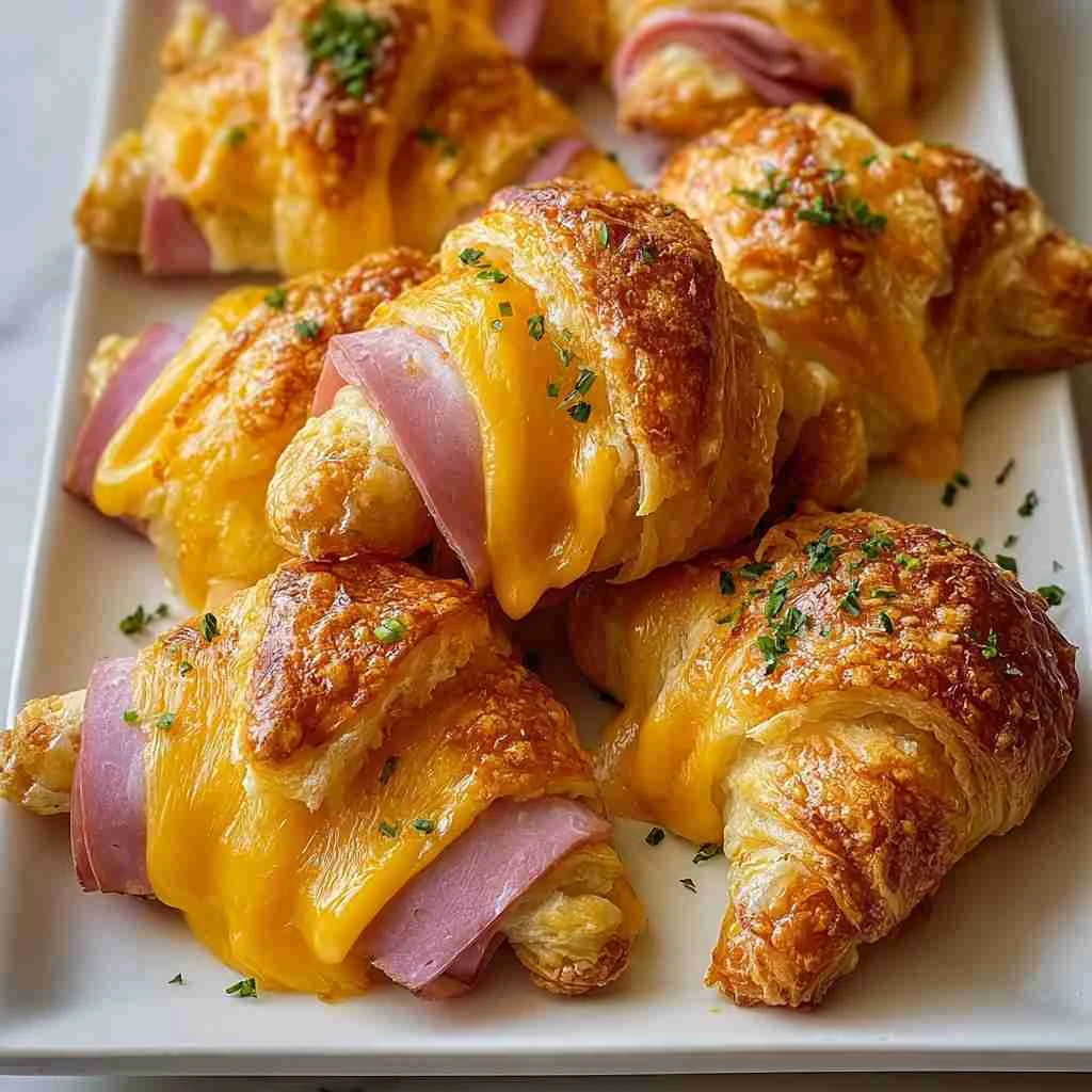 Ham Cheddar Crescent Roll-Ups