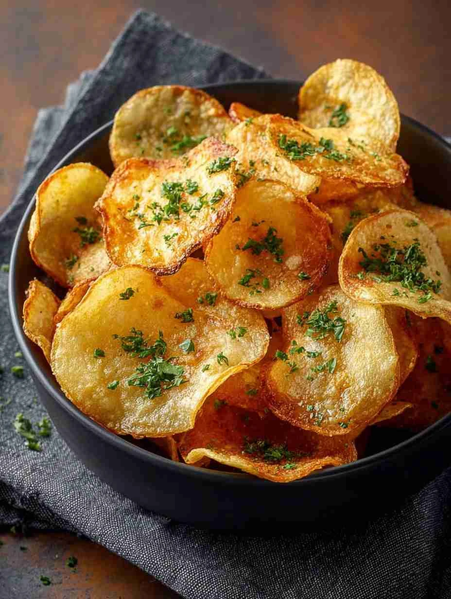 Healthy Air Fryer Potato Chips Recipe Low-calorie Air Fryer Potato Chips Easy Homemade Air Fryer Chips Best Potatoes For A...