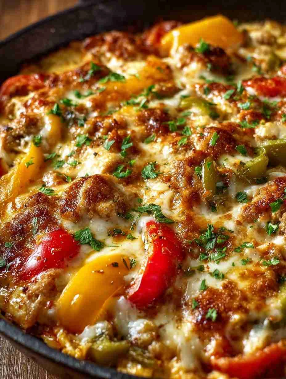 Mediterranean Cottage Cheese Skillet Recipe Easy Turkey Pepper Skillet Low Carb Turkey Cottage Cheese Skillet Healthy Medi...