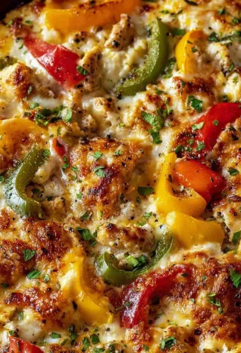 Mediterranean Cottage Cheese Skillet Recipe Easy Turkey Pepper Skillet Low Carb Turkey Cottage Cheese Skillet Healthy Medi...