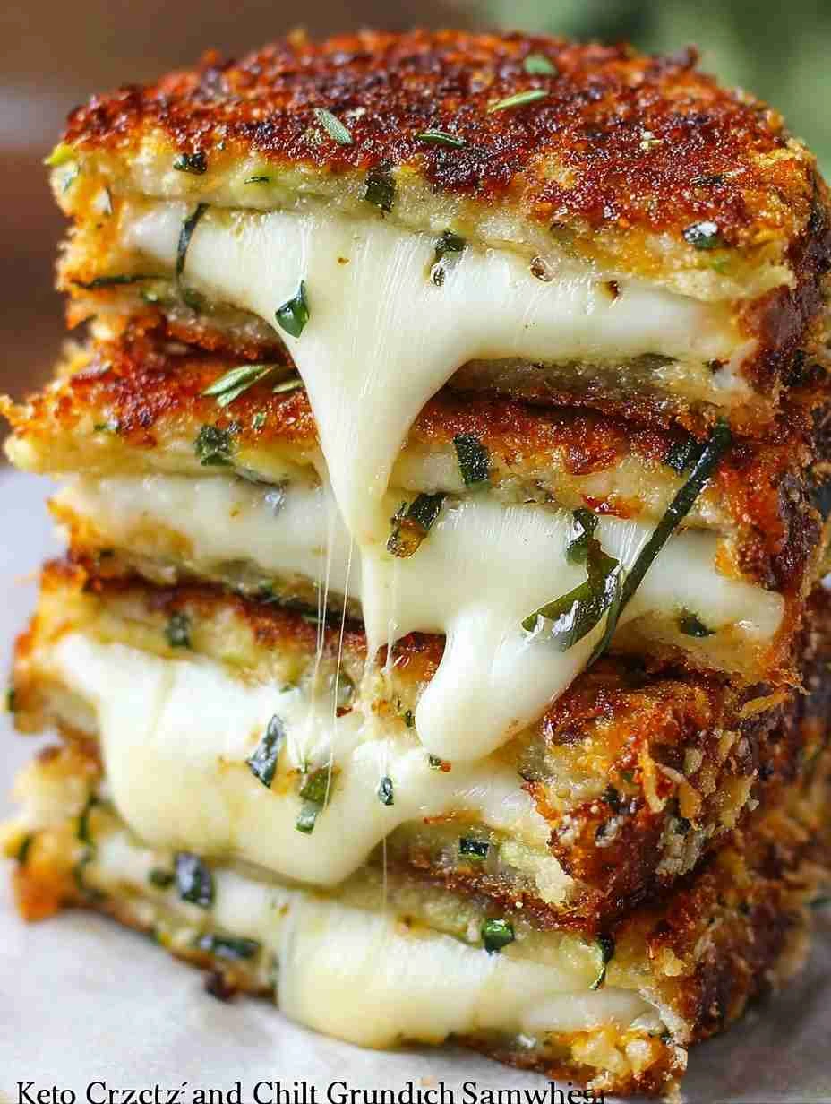 Mediterranean Keto Zucchini Grilled Cheese Recipe Low Carb Zucchini Crusted Sandwich Healthy Mediterranean Keto Sandwiches...