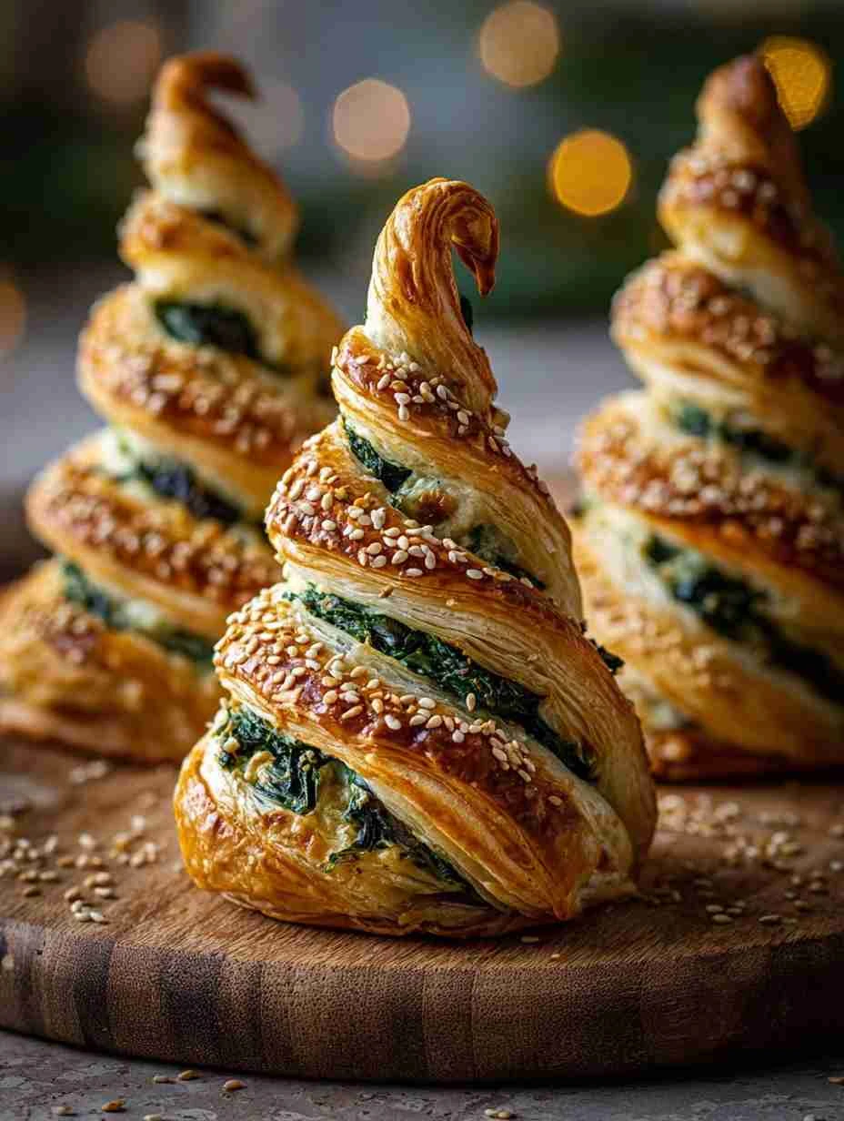 Mediterranean Spinach Puff Pastry Recipe Easy Feta Cranberry Christmas Tree Holiday Spinach Feta Pastry Festive Puff Pastr...