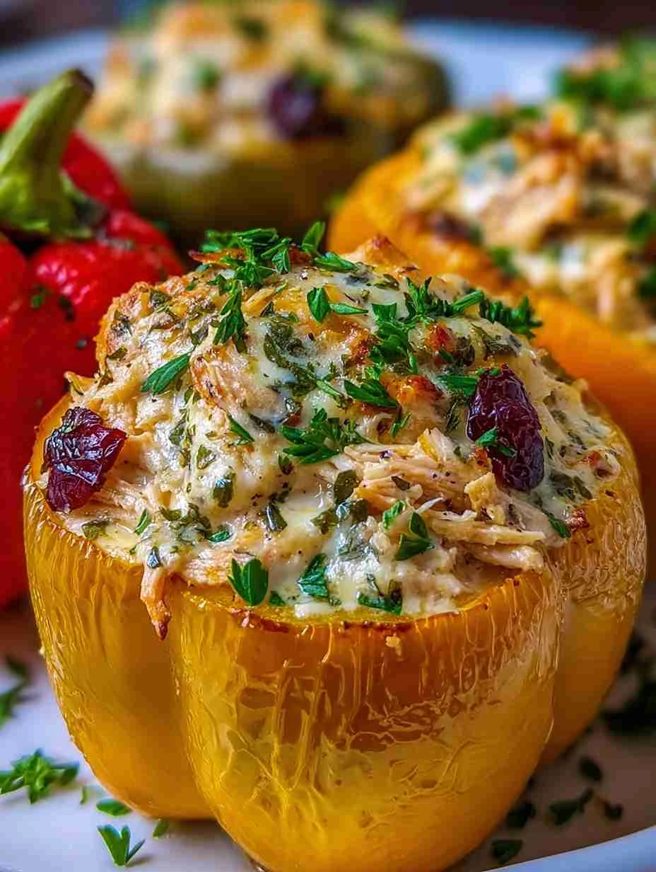 Mediterranean Stuffed Peppers Recipe Creamy Cottage Cheese Chicken Ideas Cranberry Chicken Stuffed Peppers Low Carb Medite...