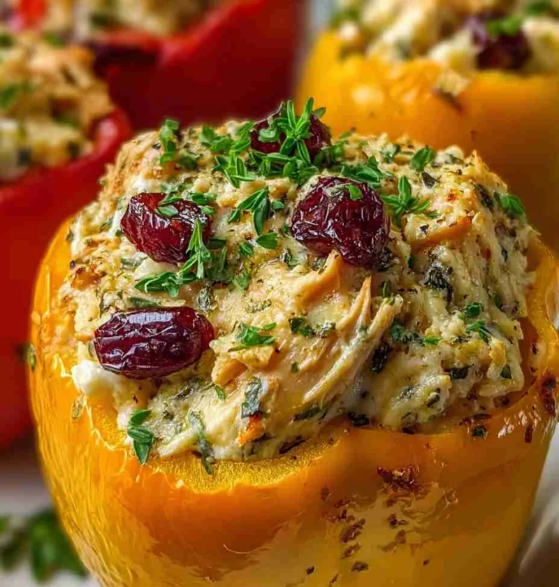 Mediterranean Stuffed Peppers Recipe Creamy Cottage Cheese Chicken Ideas Cranberry Chicken Stuffed Peppers Low Carb Medite...