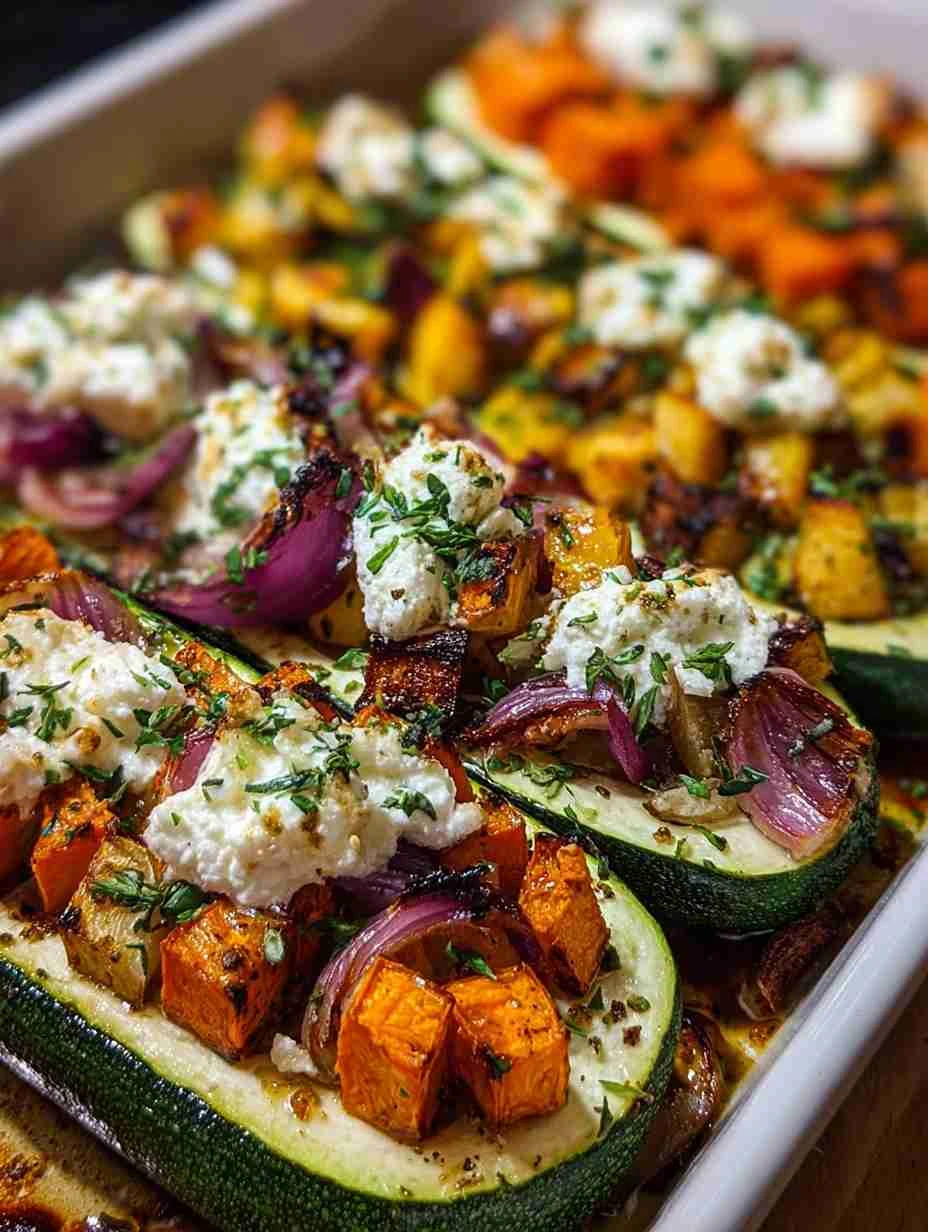 Mediterranean Zucchini Boats Recipe Roasted Vegetable Zucchini Boats Holiday Zucchini Boats With Feta Golden Roasted Medit...