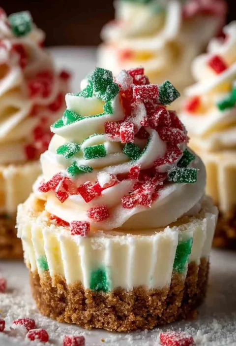 No Bake Christmas Mini Cheesecakes – Easy 15-Min Recipe Bake Christmas Mini Cheesecakes 15min Recipe