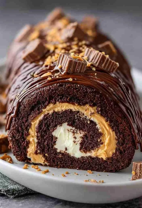 Peanut Butter Cup Chocolate Roll