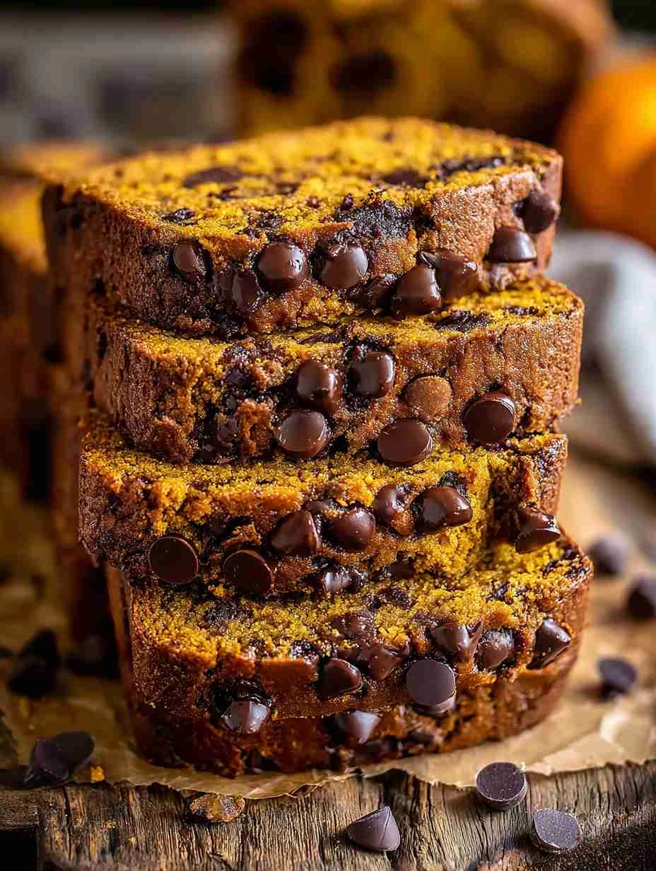 Pumpkin Chocolate Chip Bread Recipe Best Pumpkin Chocolate Chip Loaf Easy Pumpkin Bread With Chocolate Chips Gluten-free P...