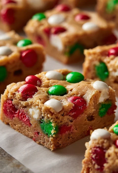 Santa’s Peanut Butter Cookie Bars For A Merry Holiday Treat Santas Peanut Butter Cookie Bars Merry Holiday