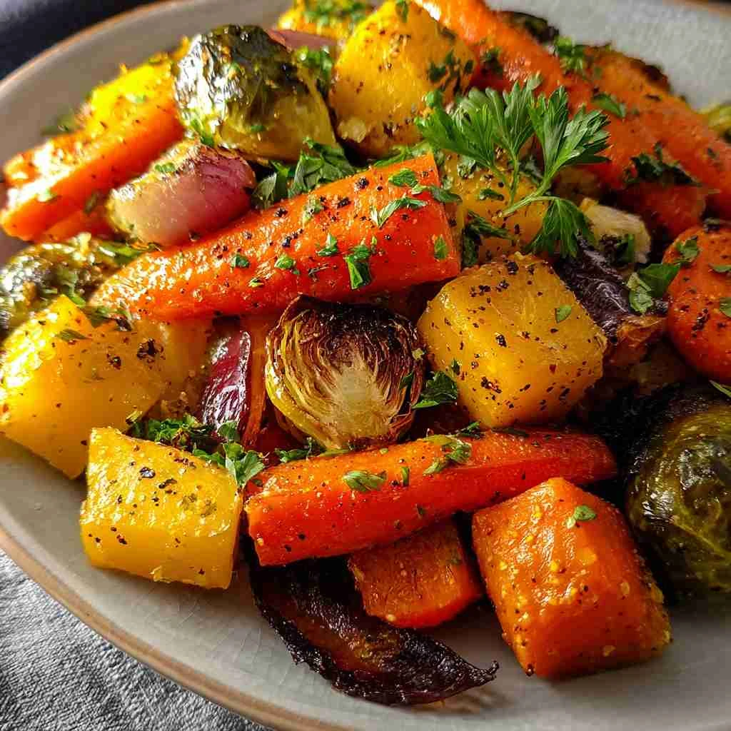 Slow Cooker Roasted Fall Vegetables