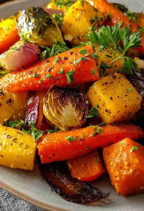 Slow Cooker Roasted Fall Vegetables