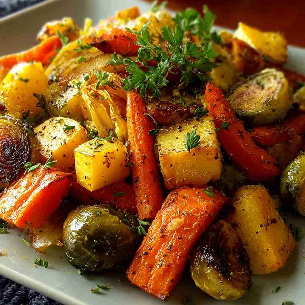 Slow Cooker Roasted Fall Vegetables