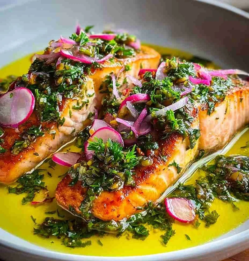 Slow Roasted Salmon Recipe Citrus Salsa Verde For Salmon Best Slow Roasted Salmon Homemade Citrus Salsa Verde Recipe Ultim...